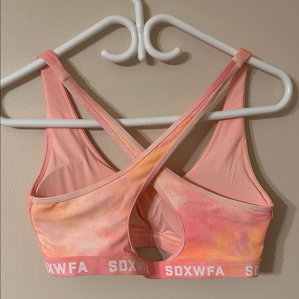 Whitefox x Sarah’s Day Kelly Sports Bra Pink Sunset - Picture 3 of 7